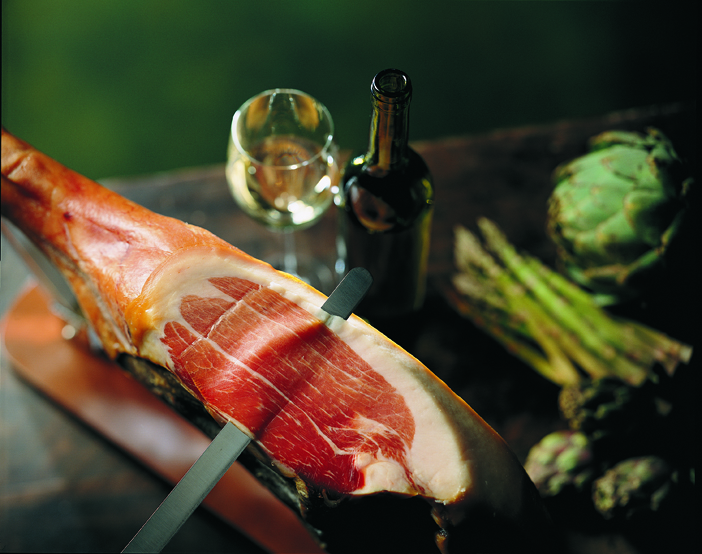 tranchage, jambon, couteau, artisanat, authenticité
