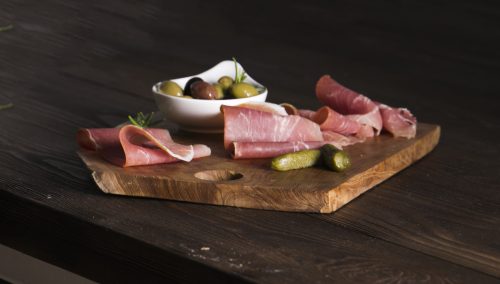Serrano, jambon, suggestion, présentation, plateau