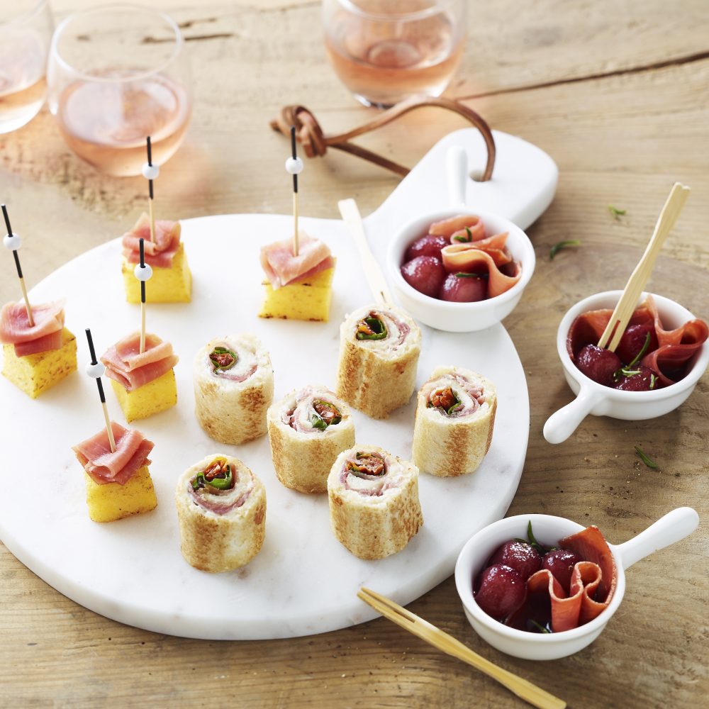apéritif, apéro, jambon, trio, Bayonne, Serrano, Pyrénées, plateau, recette