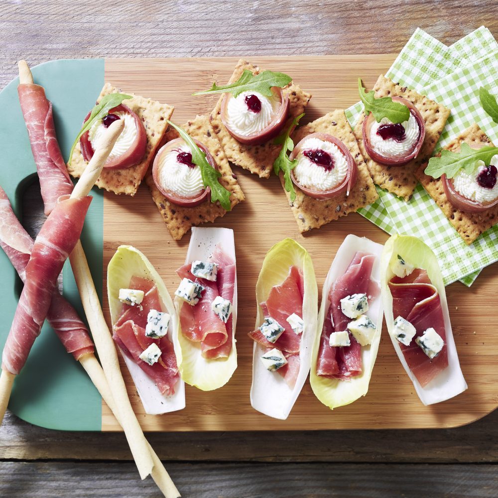 apéritif, apéro, jambon, crackers, endives, fromage, recette